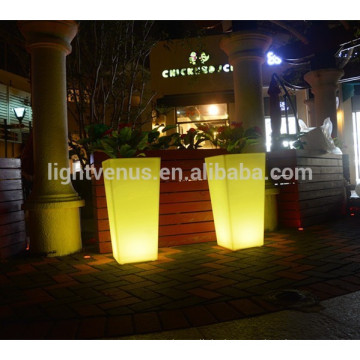 High quality light up flower pot led square pot